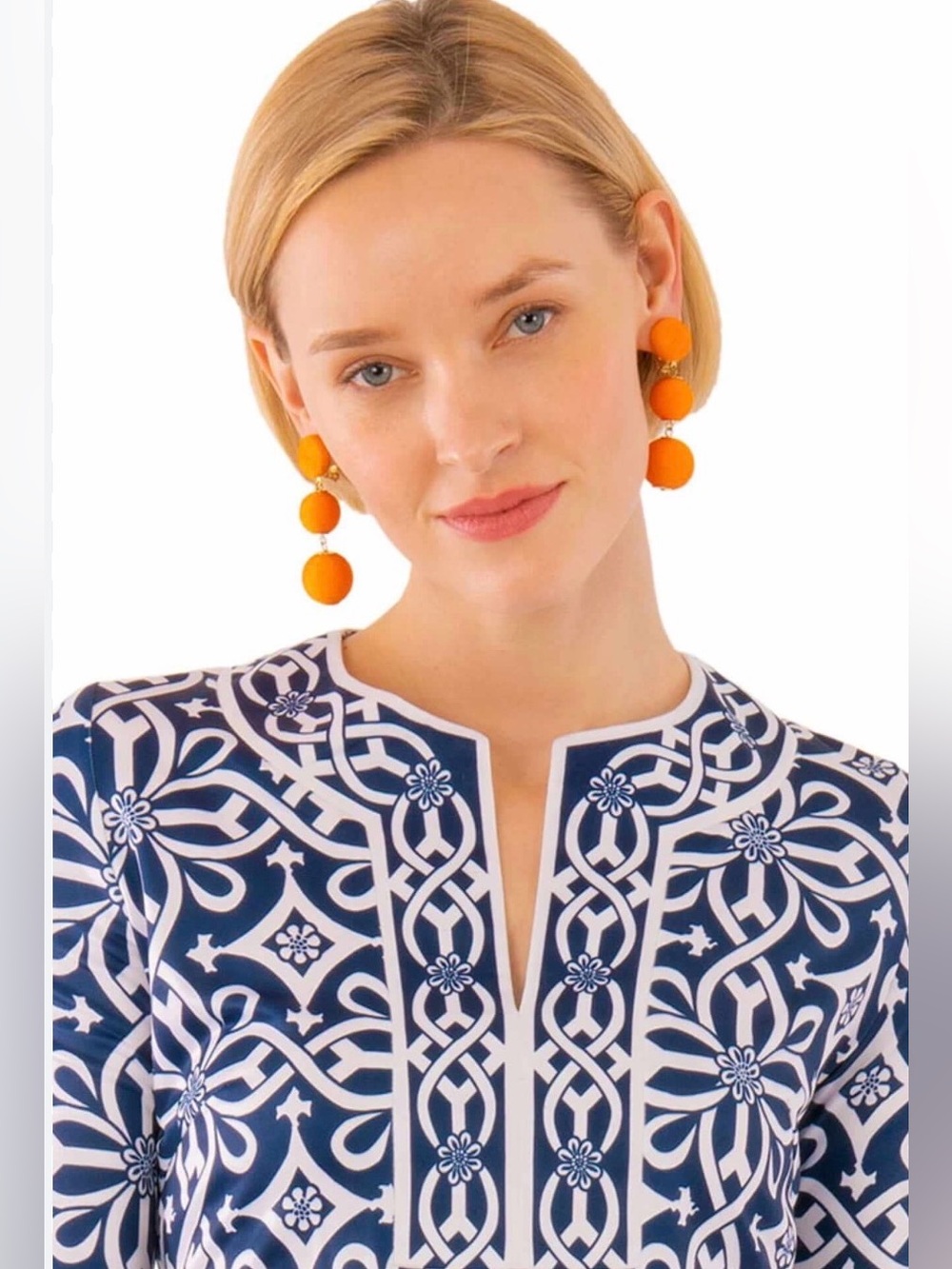 Gretchen Scott Jersey Split Neck Tunic